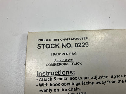 Quality Chain 0229 Heavy Truck Rubber Snow Chain Bungee Adjuster Rim 19.5''-24.5''