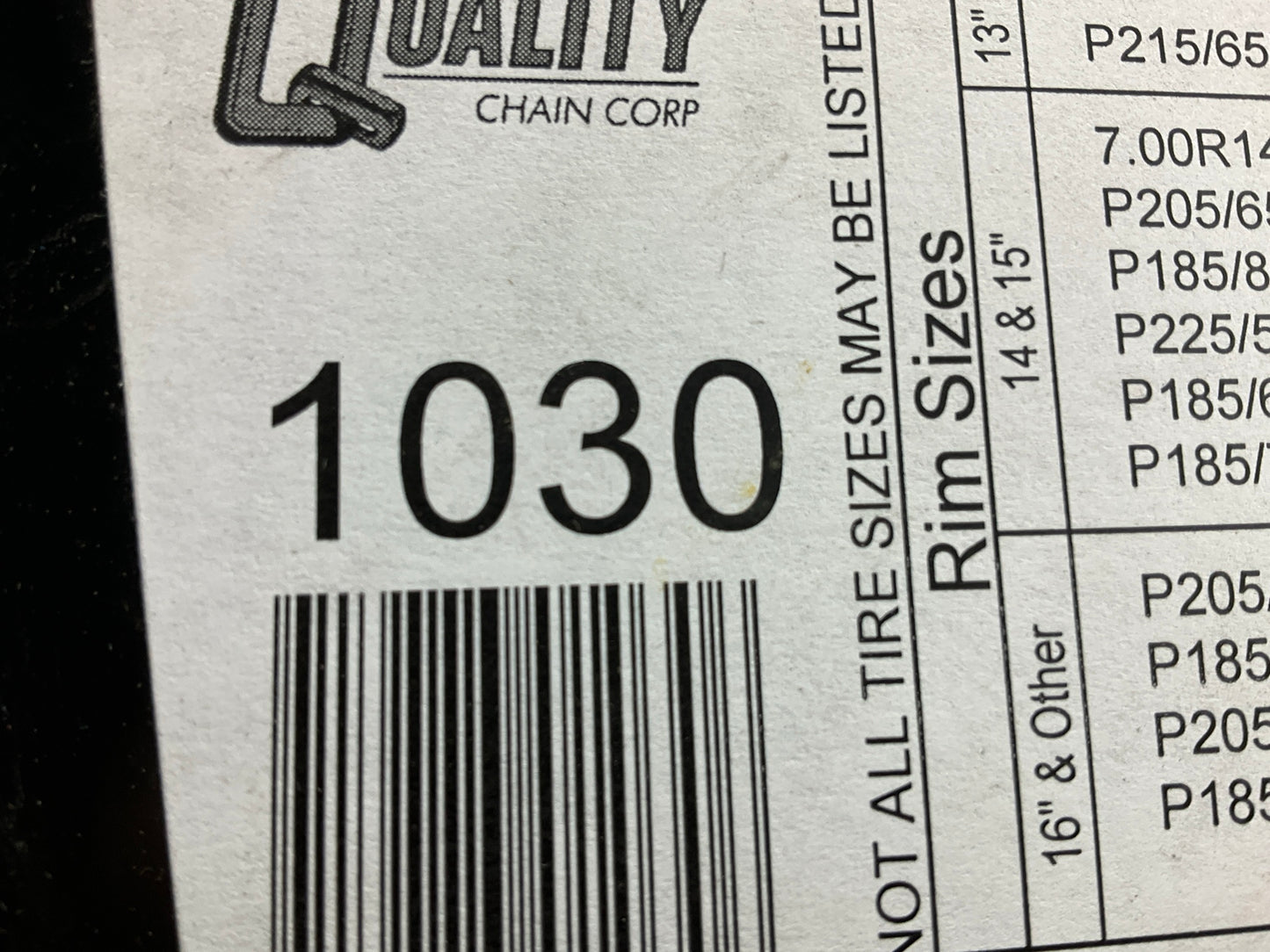 Quality 1030 Tire Snow Chains PAIR 215/45-17, 205/45-17, 195/45-17, 215/35-18