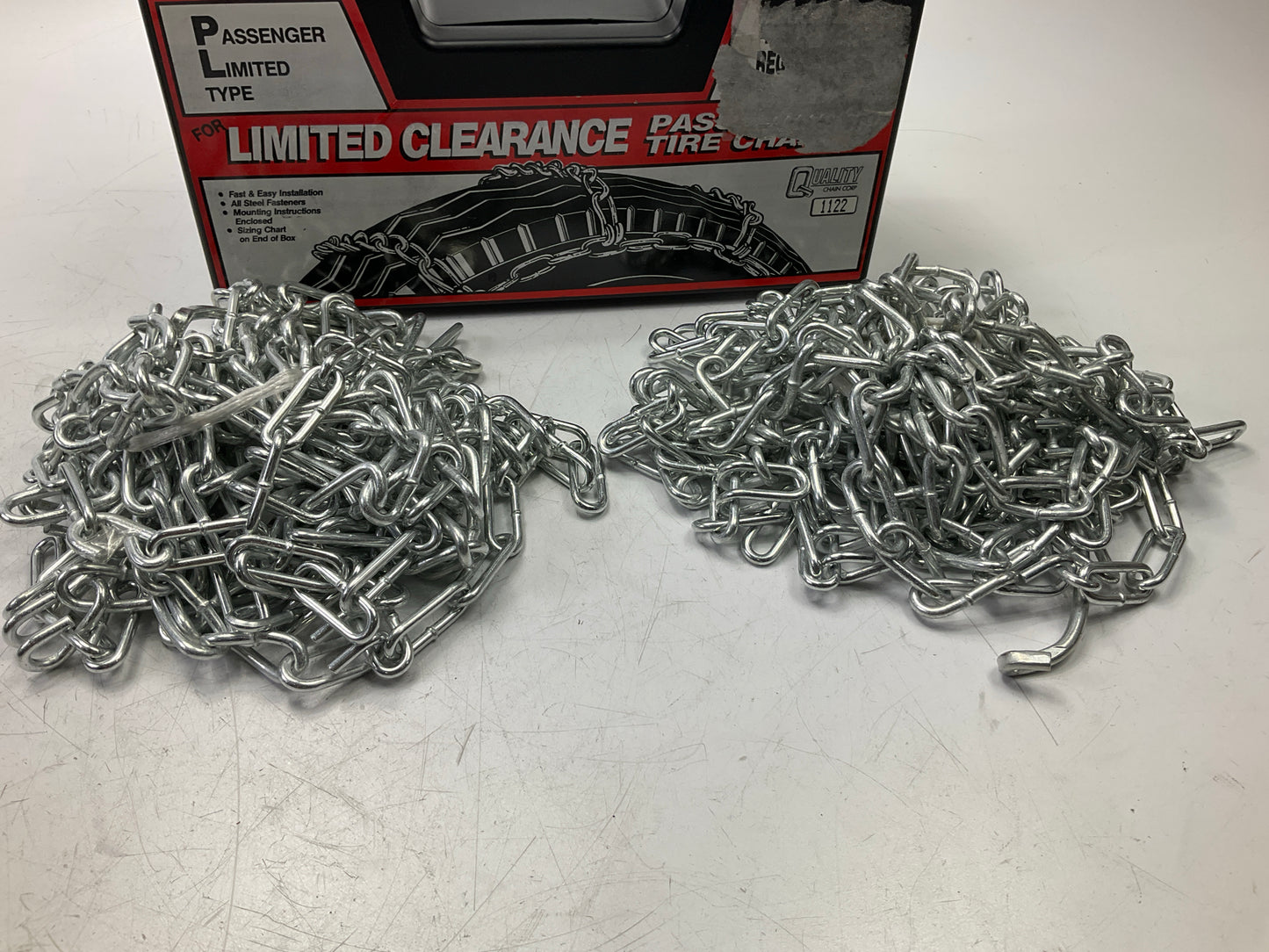 Quality Chain 1122 Tire Snow Chains PAIR 185/55-15, 195/55-15, 175/65-15
