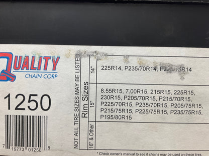 Quality Chain 1250 Tire Snow Chains PAIR 225/70R15, 205/70R15, 215/70R15