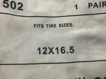 Quality Chain 1502 Skid Steer Tire Snow Traction Chains, PAIR, 12-16.5 Tires