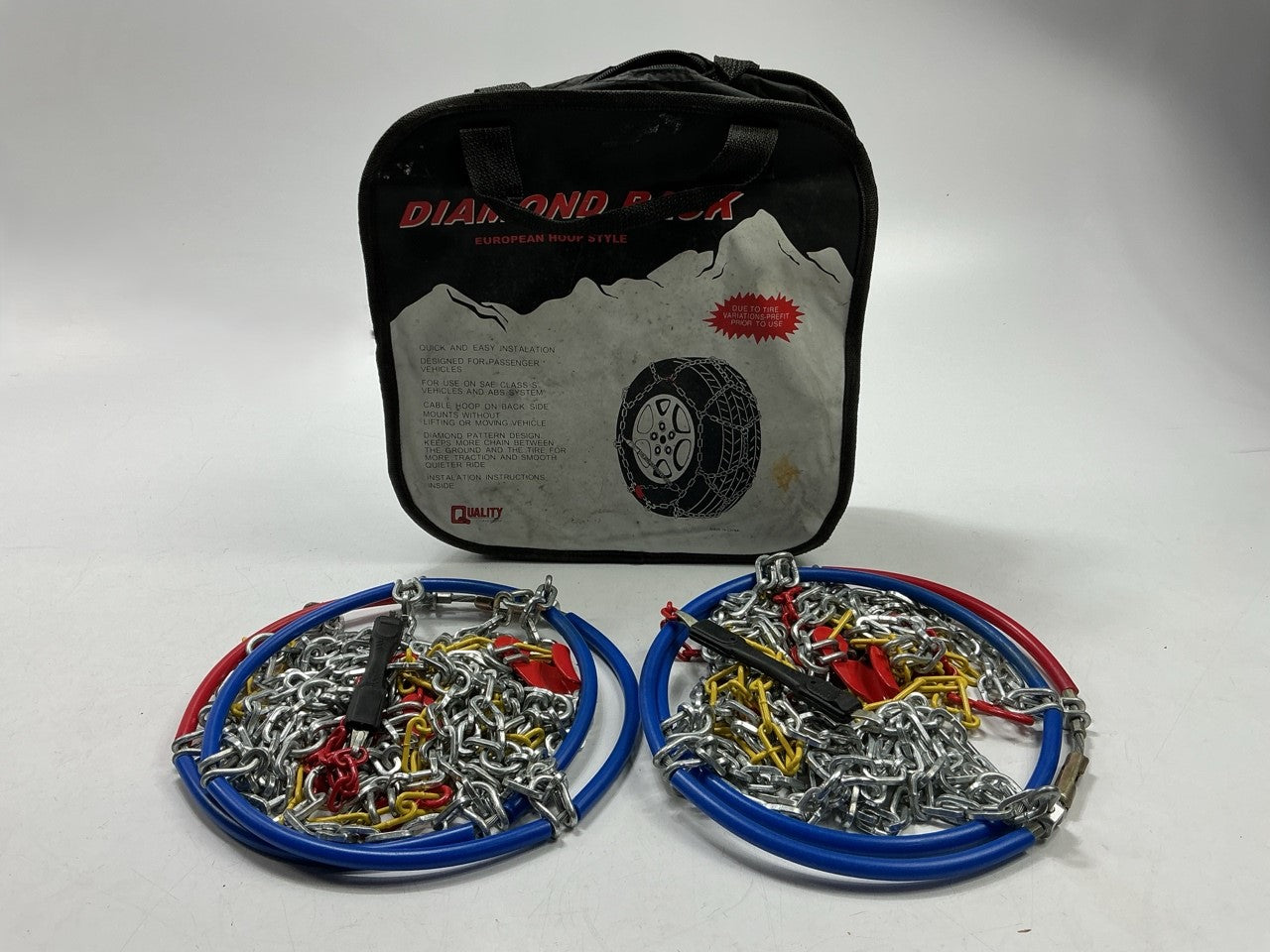 Quality Chain 1520Q Tire Snow Chains PAIR 175/65-14, 185/60-14, 195/45-15 Tires