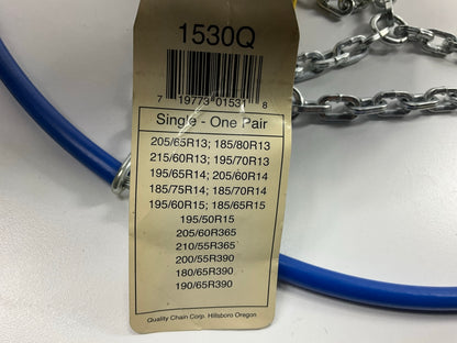 Quality Chain 1530Q Tire Snow Chains PAIR 185/65-15, 195/60-15, 195/50-16