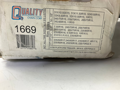 Quality Chain 1669 Tire Snow Chains Pair - 225/65R17, 205/55R16, 215/55R17
