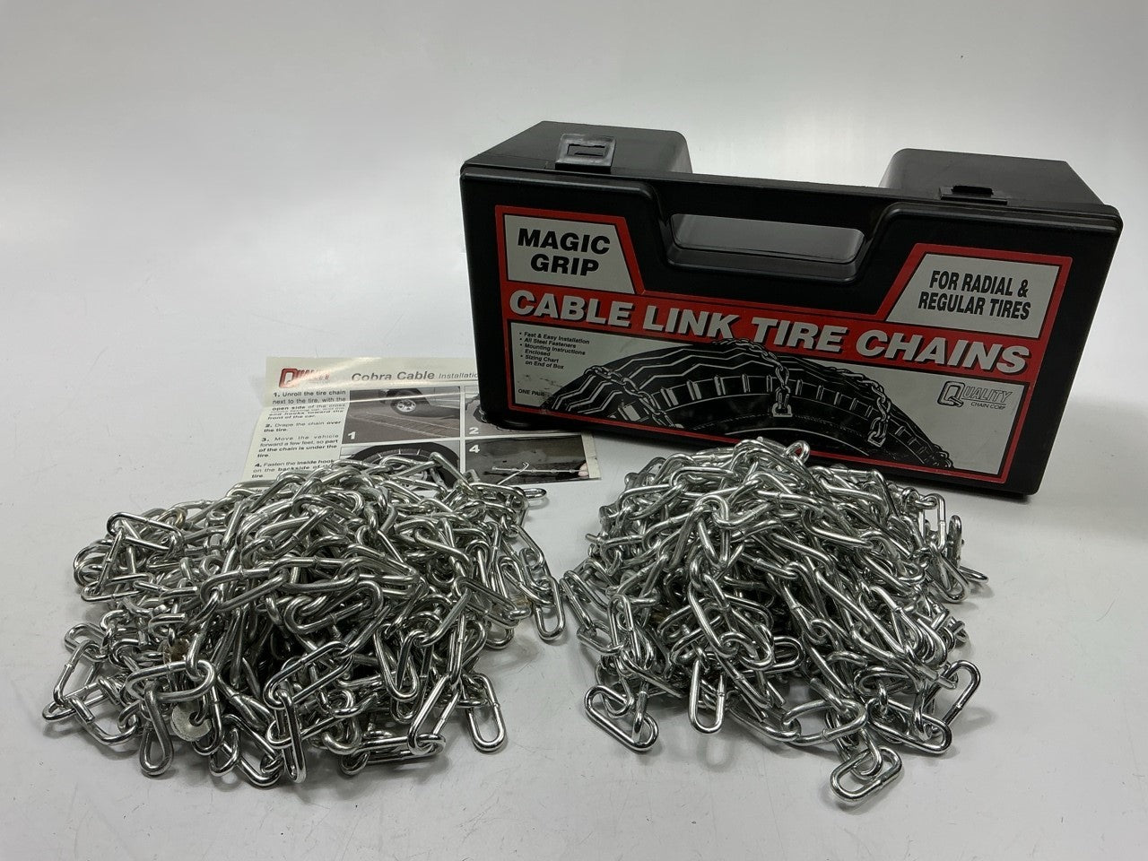 Quality Chain 1942 Tire Snow Chains PAIR 225/50R18, 255/45R18, 215/55R18 Tires