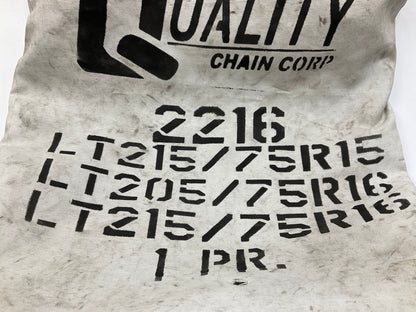 Quality Chain 2216 Tire Snow Chain PAIR 215/75R15, 205/75R16, 215/75R16