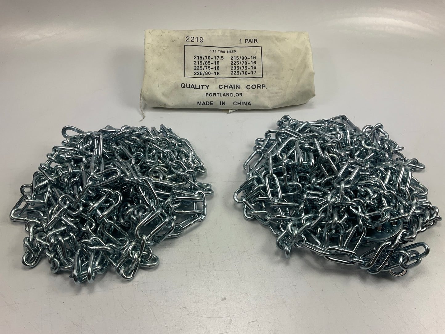 Quality Chain 2219 Tire Snow Chains PAIR 225/70-16, 215/85-16, 235/70-17
