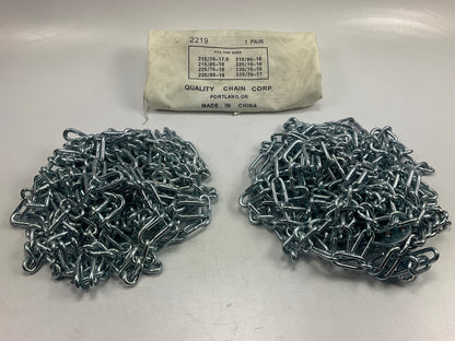 Quality Chain 2219 Tire Snow Chains PAIR 225/70-16, 215/85-16, 235/70-17