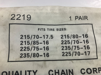 Quality Chain 2219 Tire Snow Chains PAIR 225/70-16, 215/85-16, 235/70-17