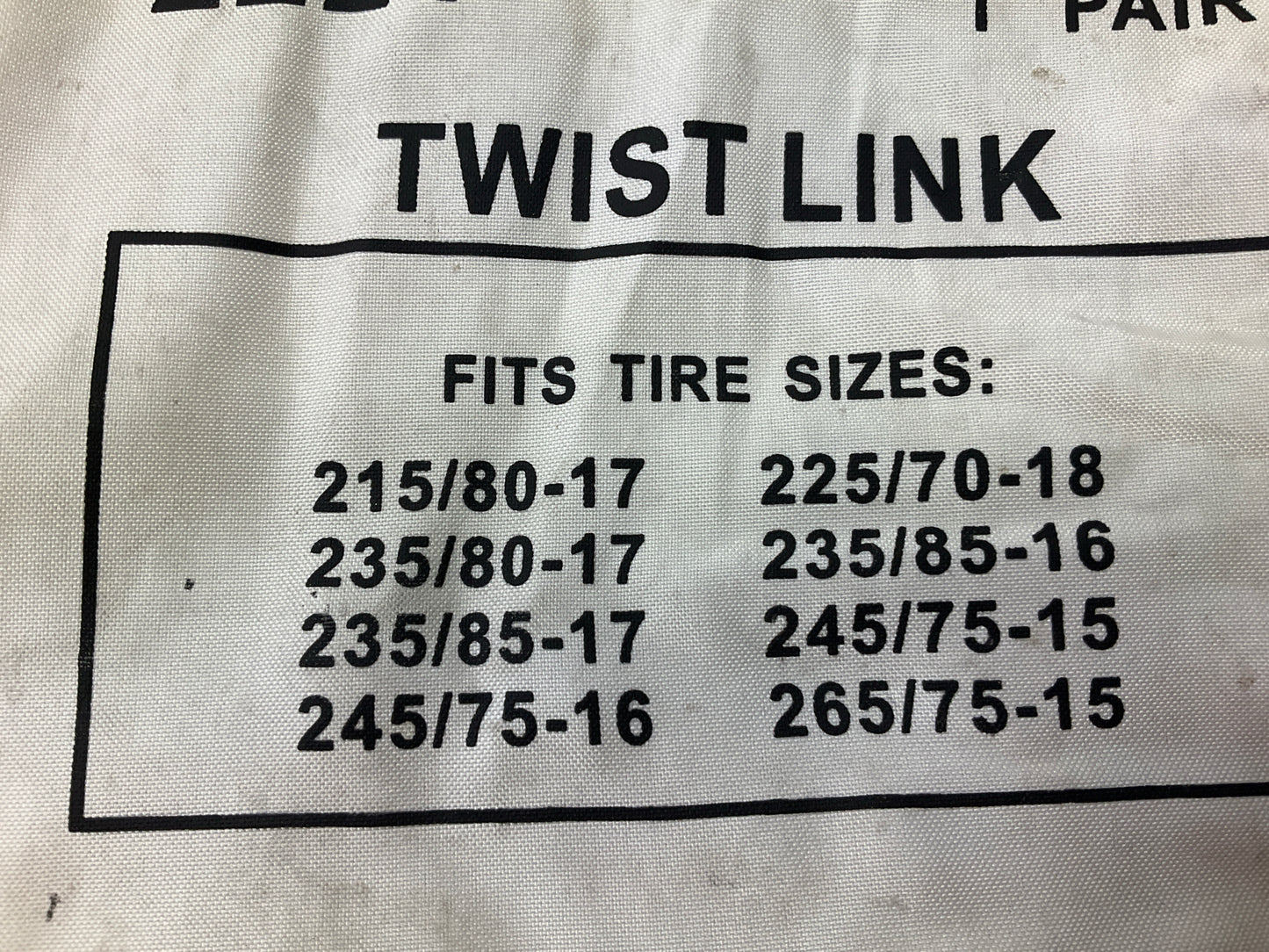 Quality Chain 2221 Tire Snow Chains Pair - 235/80-17, 235/85-17, 225/70-18