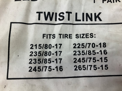 Quality Chain 2221 Tire Snow Chains Pair - 235/80-17, 235/85-17, 225/70-18