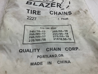 Quality Chain 2227 Tire Snow Chains PAIR 245/70R17, 245/65R17, 235/60R17