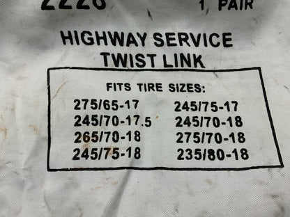 Quality Chain 2228 Tire Snow Chains 275/70-17, 265/70-17, 275/60-20, 275/55-20