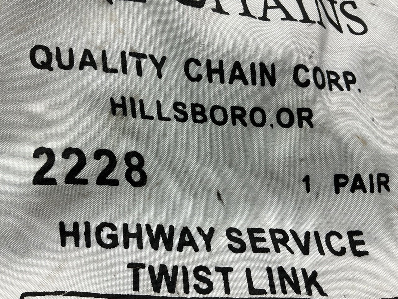 Quality Chain 2228 Tire Snow Chains 275/70-17, 265/70-17, 275/60-20, 275/55-20