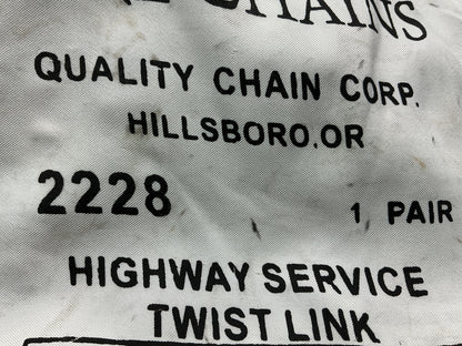 Quality Chain 2228 Tire Snow Chains 275/70-17, 265/70-17, 275/60-20, 275/55-20