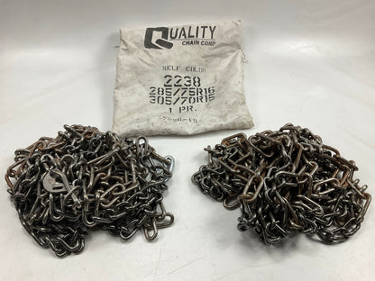 Surface Rust Quality Chain 2238 Tire Snow Chains PAIR 285/75R16, 305/70R15 Tires