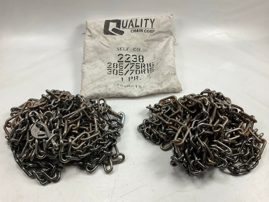 Surface Rust Quality Chain 2238 Tire Snow Chains PAIR 285/75R16, 305/70R15 Tires