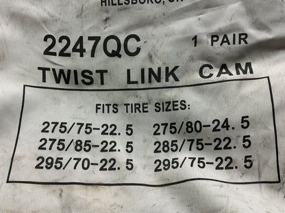 Quality Chain 2247QC Commercial HD Truck Cam 7mm Link Snow Traction Tire Chains