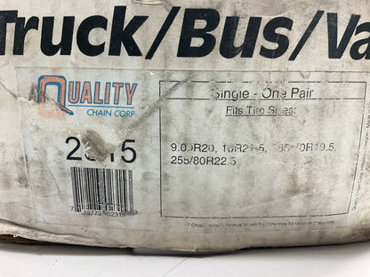 Quality Chain 2315 Tire Snow Chains Heavy Truck / Bus, 285/70-19.5, 325/50-22