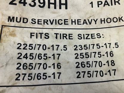 Quality Chain 2439HH Tire Snow Chains PAIR 265/70-18, 255/70-18, 275/65-18