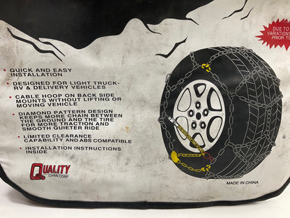 Quality Chain 2517Q Tire Snow Chains PAIR 225/65-17, 225/75-16, 235/75-15