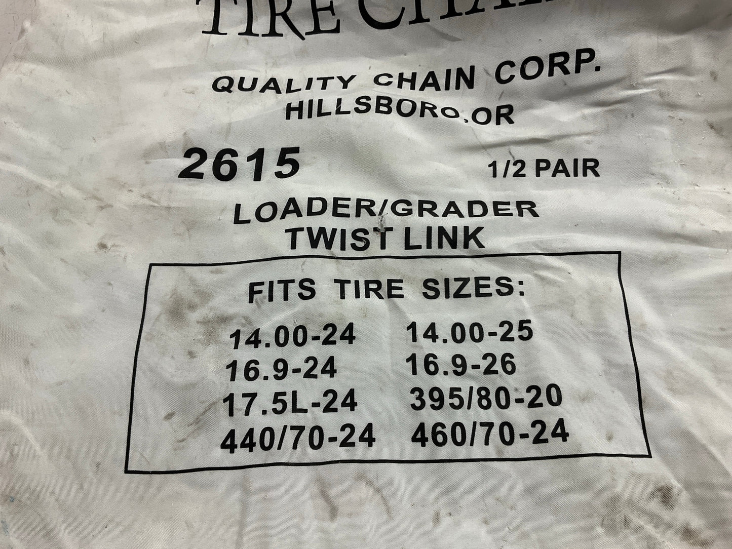Quality Chain 2615 Tire Snow Chains, Pair - 14.00-24, 14.00-25, 16.9-24