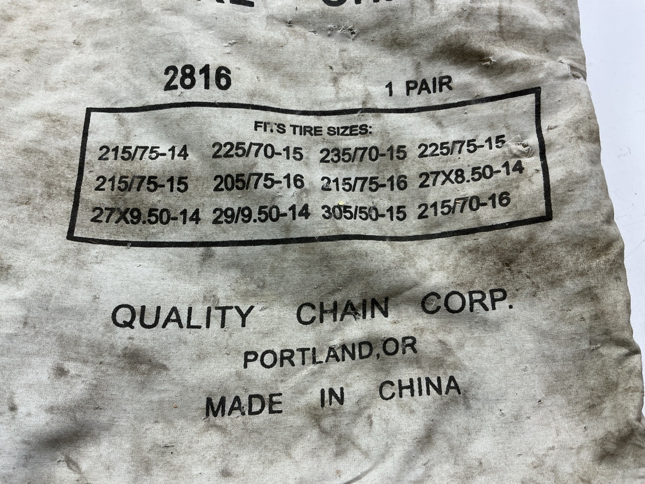 Quality Chain 2816 Tire Snow Chains PAIR 215/75-14, 225/70-15, 215/75-15