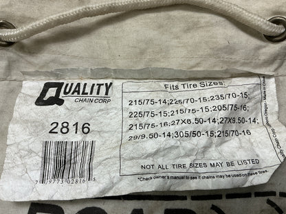 Quality Chain 2816 Tire Snow Chains PAIR 225/75-15, 235/65-16, 215/70-16
