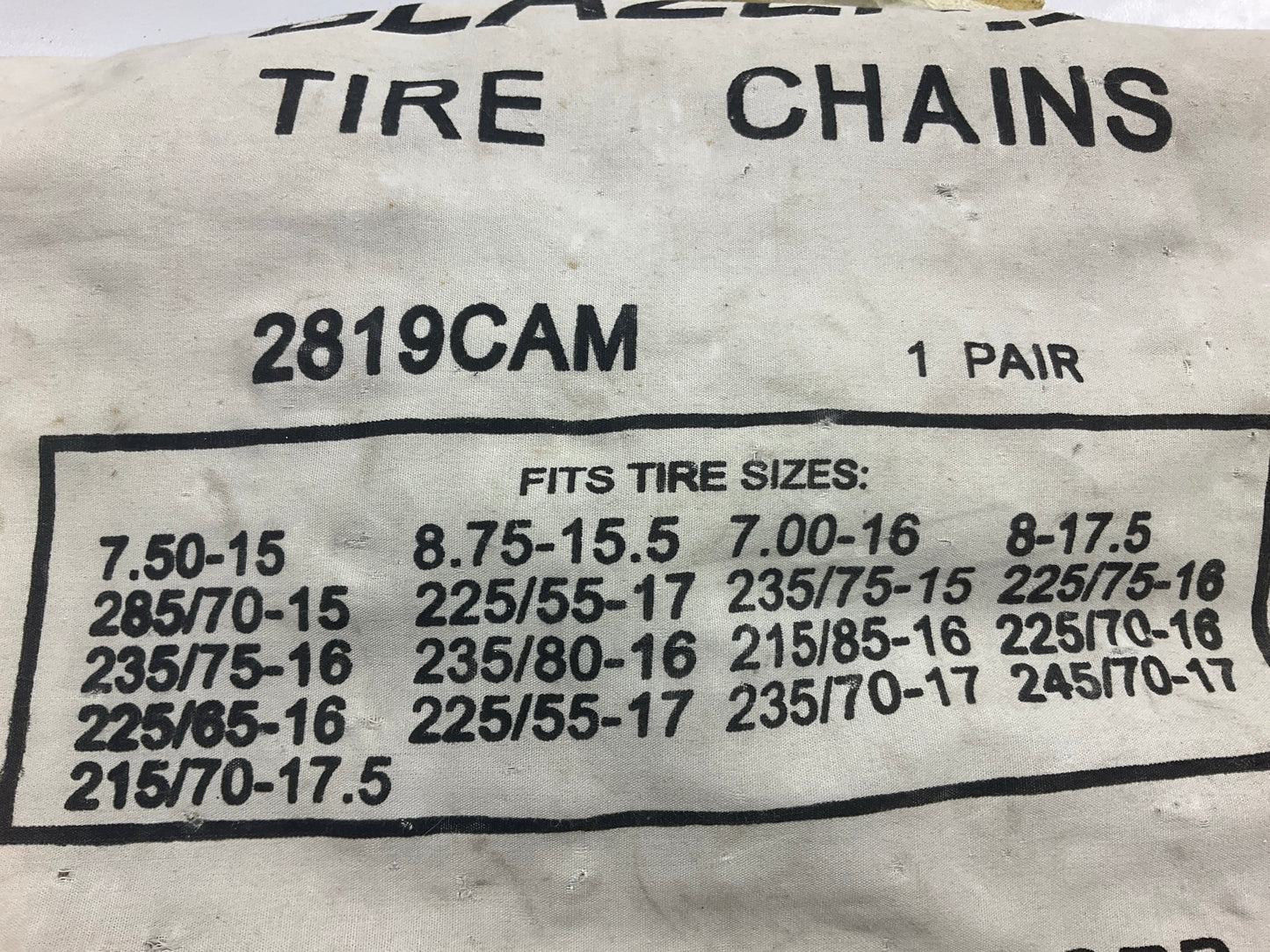 Quality 2819CAM CAM Tire Snow Chains 7.50-15, 8.75-15.5, 7.00-16, 8-17.5 Tires