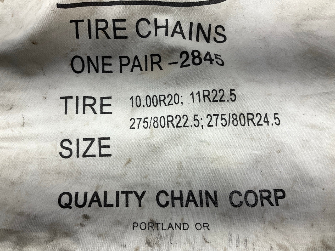 Quality 2845 Tire Snow Chains PAIR 10-20, 11-22.5, 275/80-22.5, 285/70-24.5