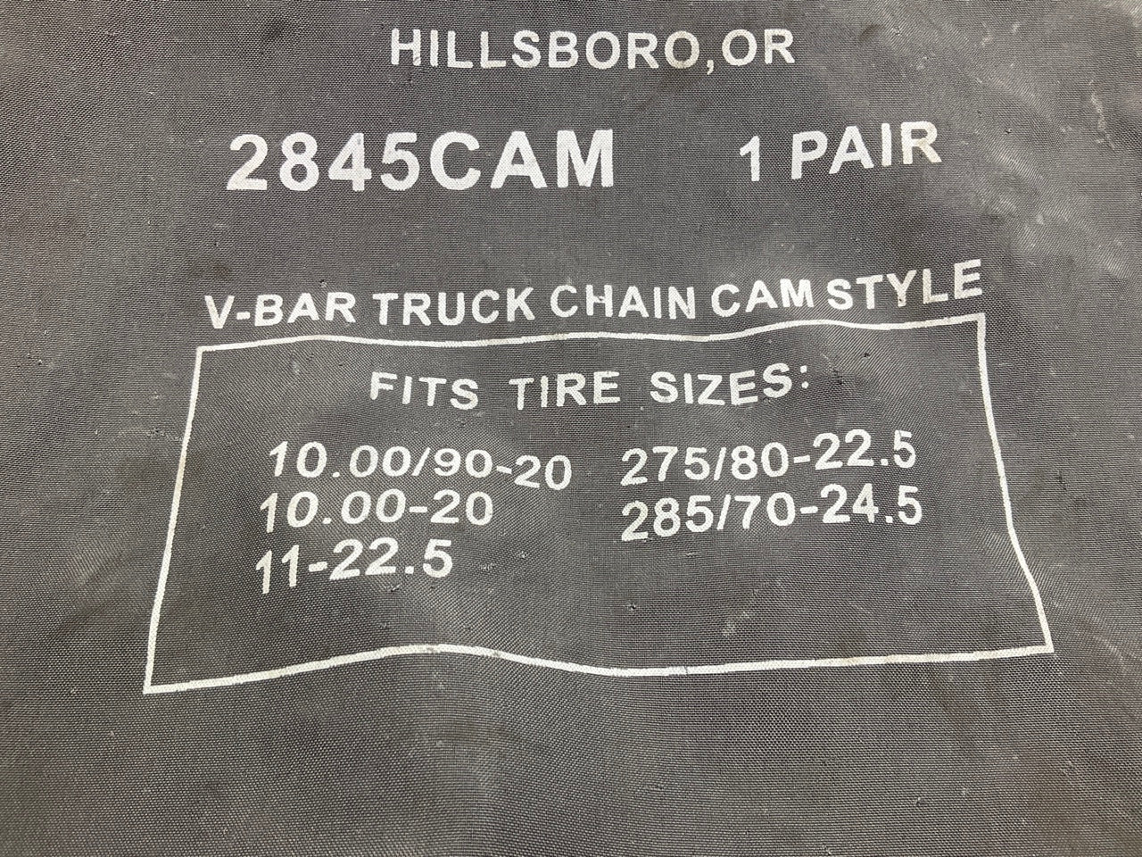 Quality 2845CAM Commercial Truck V-Bar Cam Tire Snow Chain 10.00-20, 11-22.5