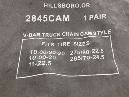 Quality 2845CAM Commercial Truck V-Bar Cam Tire Snow Chain 10.00-20, 11-22.5