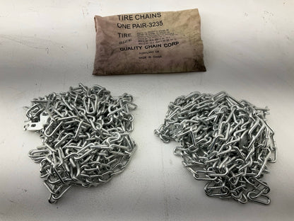 Quality Chain 3235 Tire Snow Chain PAIR 37X12.50-18, 37X13.50-17, 37X12.50-15