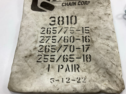 Quality Chain 3810 Tire Snow Chains PAIR 275/40-20, 265/50-20, 265/45-20
