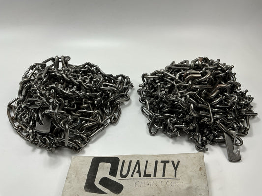 Quality Chain Corp 3933N Tire Snow Chains PAIR - 225/70R19.5