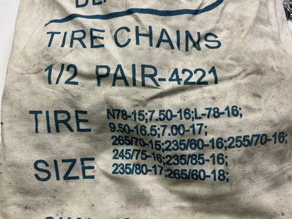 Quality Chain 4221 Tire Snow Chains PAIR 235/85-16, 245/75-16, 235/80-17