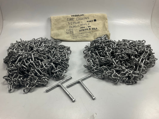 Quality Chain 4241 Tire Snow Chain PAIR 255/80-22.5, 265/75-22.5, 255/75-22.5