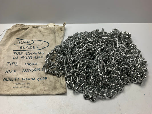 Quality Chain 4249 Tire Snow Chain 1/2 PAIR 11-24.5, 285/75-24.5, 285/80-24.5