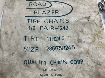 Quality Chain 4249 Tire Snow Chain 1/2 PAIR 11-24.5, 285/75-24.5, 285/80-24.5