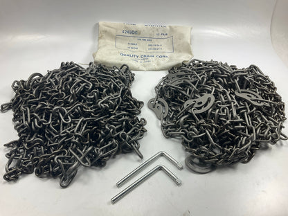 1 Pair Quality 4249QC Tire Snow Chain 11-24.5 10.00-22 285/75-24.5 285/80-24.5