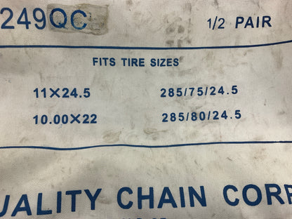 1 Pair Quality 4249QC Tire Snow Chain 11-24.5 10.00-22 285/75-24.5 285/80-24.5