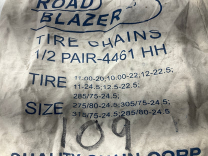 1/2 Pair Quality Chain 4461HH Tire Snow Chain 11-24.5, 12.5-22.5, 12-22.5 Tires