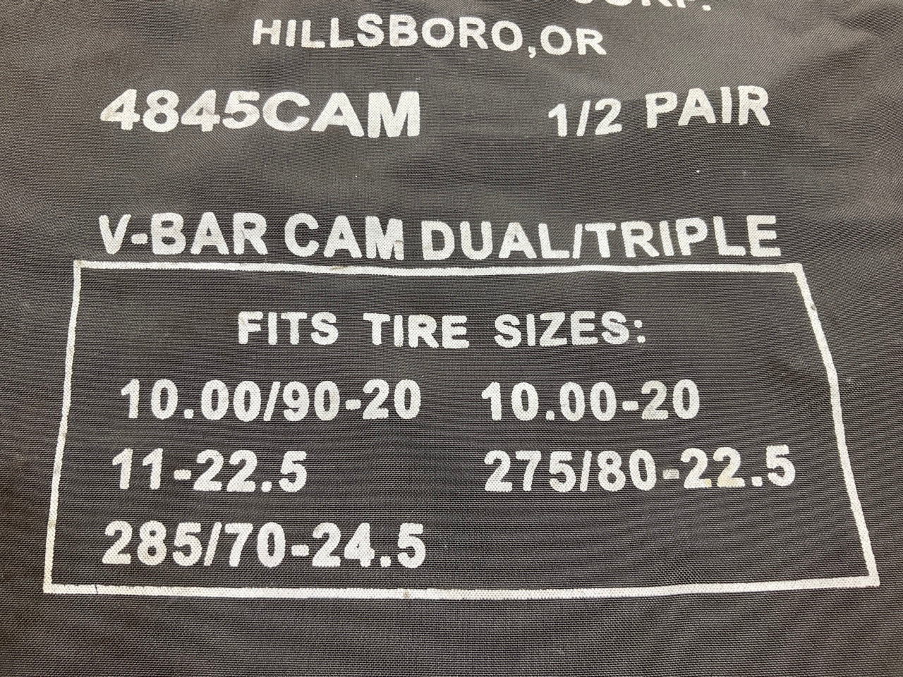 Quality 4845CAM V Bar Dual 10.00-20 Truck Tire Chain 11-22.5,  275/80-22.5