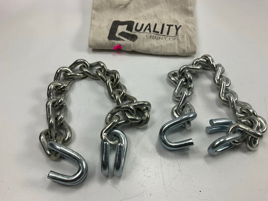 QUALITY 6445 3/8'' Replacement Cross Chain PAIR - (2) 10MM Cross Chain Hooks
