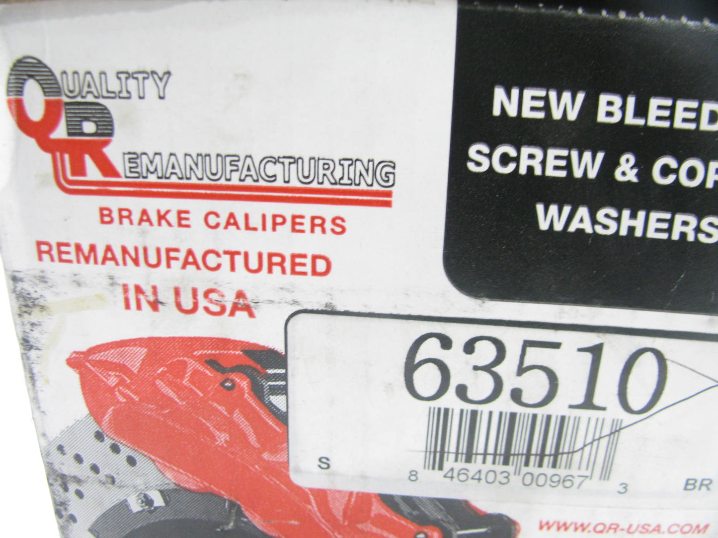 REMAN. Quality Remanufacturing 63510 Rear Left Brake Caliper