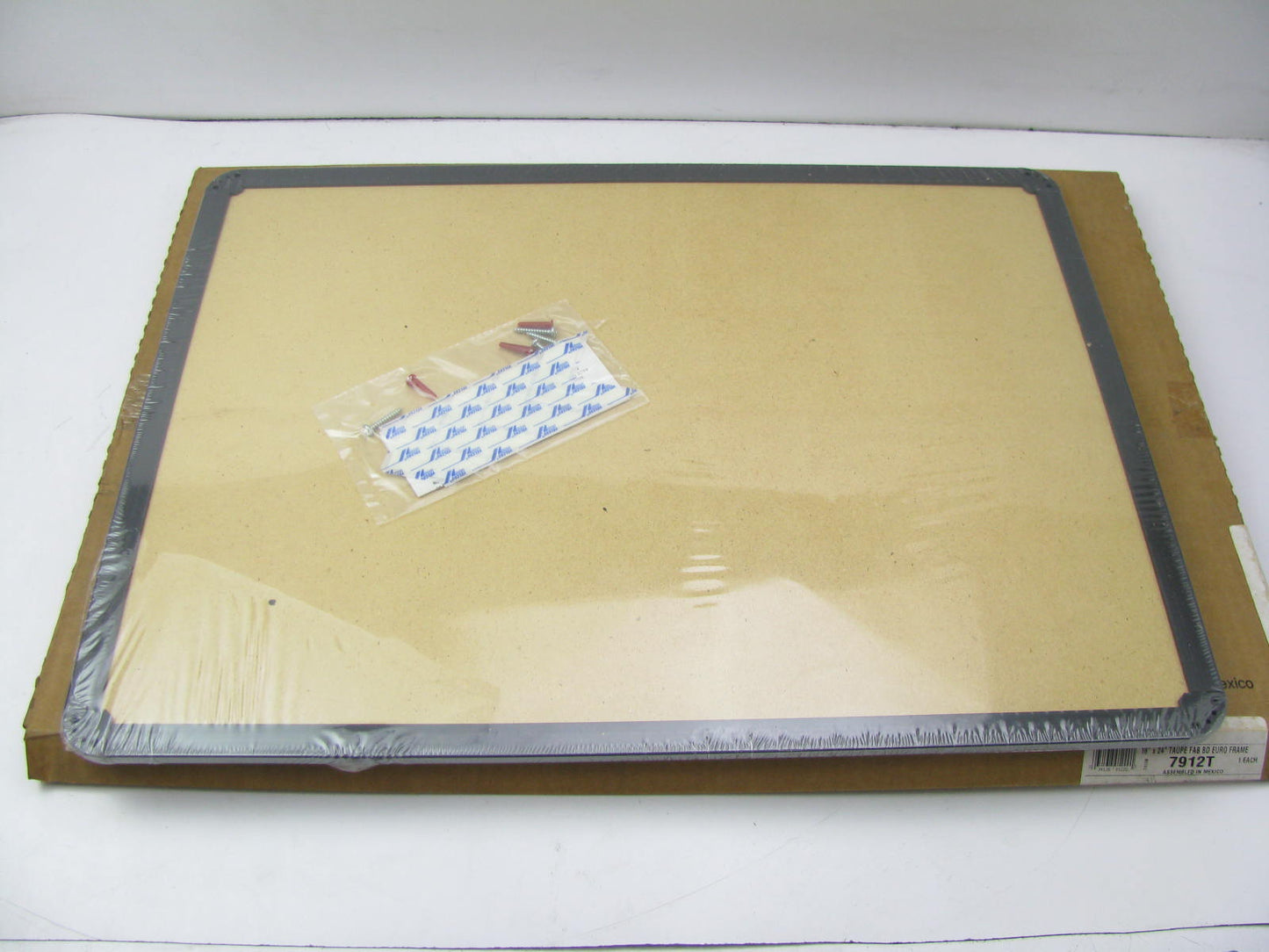 Quartet 7912T Fabric Bulletin Board With Euro Frame - 18'' X 24'' Taupe
