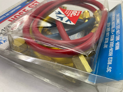 Quest 418 A/C Manifold Gauge Hose For 134, Blue Red & Yellow