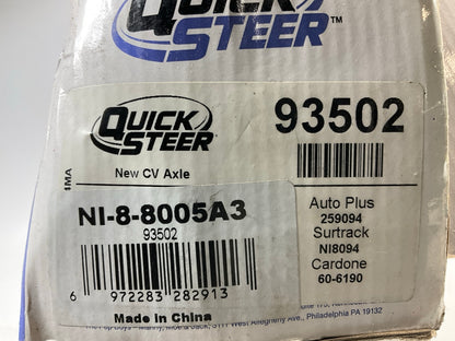 Quick Steer 93502 Front Right CV Axle Shaft