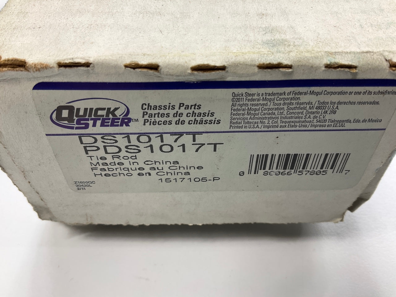 Quick Steer DS1017T Front Left Inner Steering Tie Rod End