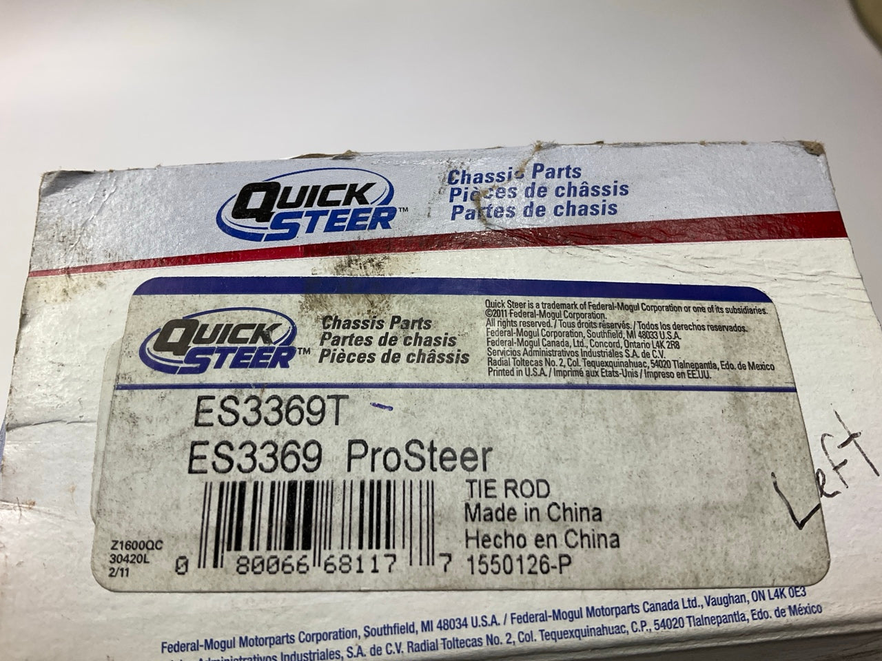 Quick Steer ES3369T Front Inner Steering Tie Rod End